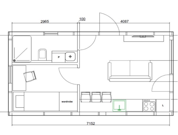 Flat-Pack Timber Frame TinyHome (MTB FIVE) inside image