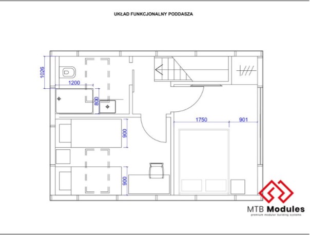 Flat pack kit 70m2 home MTB FOUR inside image